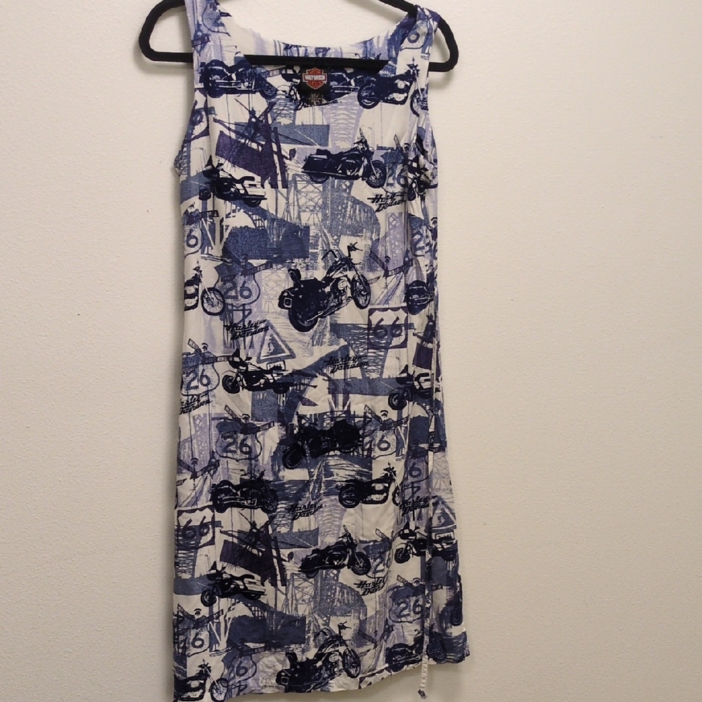 Harley Davidson Route 66 Vintage Shift Dress - Festival - Graphic Design - Bold